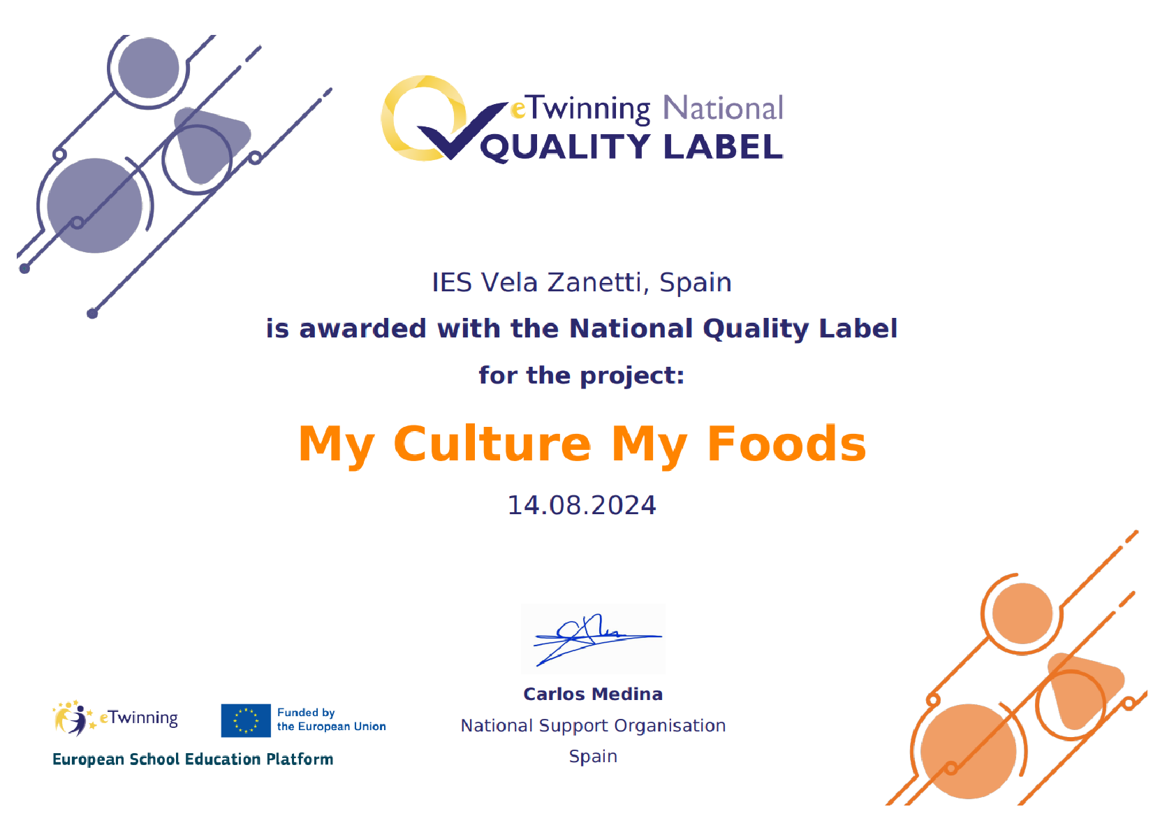 Mención_Proyecto_etwinning_national_quality_label-project